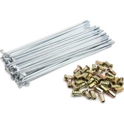36set Wheel Plated Spoke 180mm Length 4mm Thread Dia Universal w/ Nipples for Motorcycle