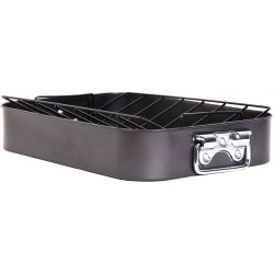 Cuisine Select Steel Roasting Pan and Rack 2 Piece Set