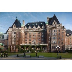 Fairmont Empress Hotel, Victoria, Vancouver Island, British Columbia, Canada Print by Walter Bibikow