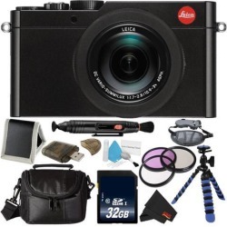 Leica D-Lux (Type 109) 12.8 Megapixel Digital Camera with 3.0-Inch LCD (Black) (18471) Bundle with 32GB Memory Card + Filter Kit + More
