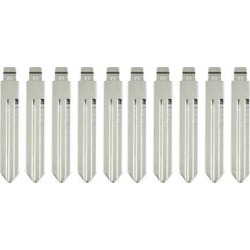 10pcs Metal Remote Folding Key Blank Blade Replacement for Nissan Versa