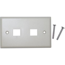 Cable Wholesale Wall Plate 2 Hole for keystone Jack Beige