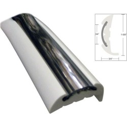 TACO SEMI RIGID RUB RAIL KIT WHITE WFLEX CHROME INSERT