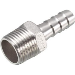 Stainless Steel Barb Hose Fitting Connector 12mm Barbed X G1/2 Male Pipe 3pcs