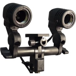Studio Flash Light Lamp Bulb Twin/Double-Head Holder E27 Socket Umbrella Bracket