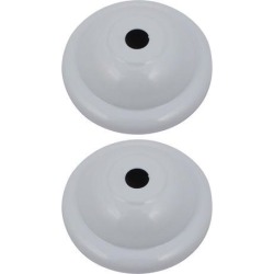 2pcs Metal Vintage Hemispherical Ceiling Plate Holder Disk Chassis White
