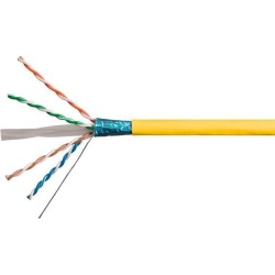 Monoprice Cat6 Ethernet Bulk Cable - Network Internet Cord - Solid, 550Mhz, STP, CMR, Riser Rated, Pure Bare Copper Wire, 23AWG, No Logo, 1000ft.