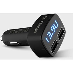 2 Port USB Car Charger Power Adapter with LED for iphone ipad mp3 mp4 Cell phones tablets