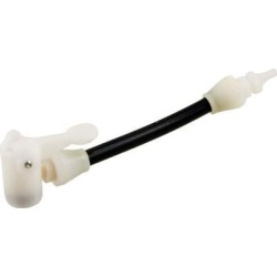 White Black Plastic Bicycle Tire Tyre Air Pump Schrader Head