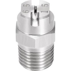 Flat Fan Spray Tip - 1/4BSPT Male Thread 304 Stainless Steel Nozzle - 65 Degree 2.4mm Orifice Diameter