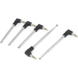 Unique Bargains 5pcs 3.5mm Plug Telescopic 4 Sections Antenna Aerial for Radio Remote Control
