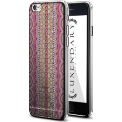 LUXENDARY PINK, BLUE & GREEN BOHO STYLE PATTERN DESIGN CHROME SERIES CASE FOR IPHONE 6/6S PLUS