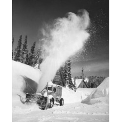 Posterazzi SAL25549952 Snowplow on a Road Mt Rainier National Park Washington State USA Poster Print - 18 x 24 in.