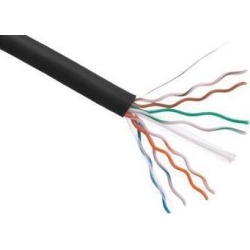 Axiom C6BCS-K1000-AX Cat6 23Awg 4-Pair Solid Conductor 550Mhz Bulk Cable Spool 1000Ft (Black)