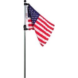 Seasense Flag Pole W/Us Flag Telescoping