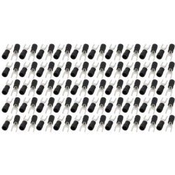 100 Pcs SV2-4S Pre Insulated U-Type Crimp Terminal Black for AWG 16-14 Wire