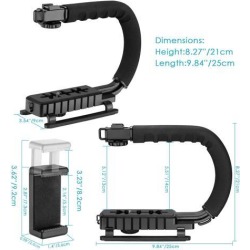 Neewer 4-in-1 C-Shape Rig Handheld Stabilizer for Smartphone GoPro Camera