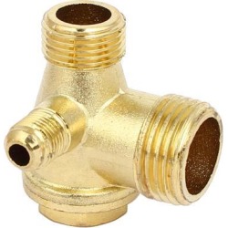 G1/2xG3/8xG1/8 Male Thread Backflow Restrictor Air Compressor Check Valve