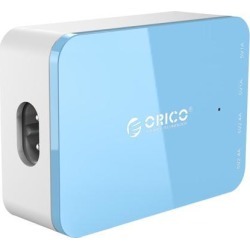 ORICO 20W 4 Port Family-Sized Desktop USB Charger with 2 Prong Power Cord for iPhone 6 6 Plus 5 5C 5S, iPad Air Mini, Galaxy S4 S5, Note 2 3, HTC One
