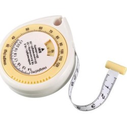 BMI Calculator 1.5m 6 Inch Double Scale Body Tape Measure White