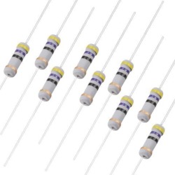 1W 47 Ohm Carbon Film Resistor 5% Tolerance 4 Color Bands Fixed Resistor 100 Pcs