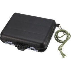 Black Plastic 17 Components Fish Hook Storage Fishing Lure Bait Case Box