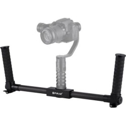 PULUZ Dual Handheld Grip Carbon Fiber Metal Stabilizer