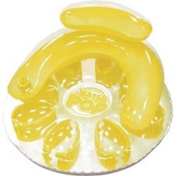 48.5' Inflatable Yellow and Clear Water Pop Circular Swimming Pool Lounger