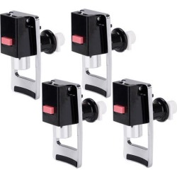 4pcs Red Water Faucet Plastic Cooler Faucet Water Dispenser Clean Spigot Fits Adaptor Hot Cold Water Faucet Tap Replacement