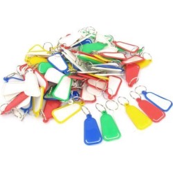 Unique Bargains 100 Pcs Plastic ID Card Name Tag Badge Clip Holder school Office Students Stationery Assorted Color