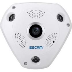 ESCAM Fisheye Camera Support VR Box QP180 Shark 960P IP WiFi Camera 1.3MP 360 Degree Panoramic Infrared Night Vision Camera