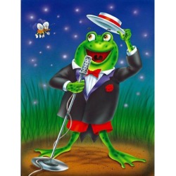 Frog Comedy Routine Flag Garden Size APH0523GF