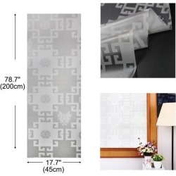 PVC 78.7 x 17.7 Inch Anti UV Window Film Sticker Jiangnan Water Town