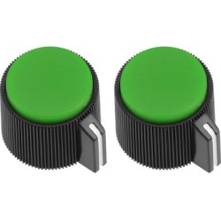 2Pcs 19x16mm Bakelite Potentiometer Volume Control Rotary Knob for 6mm Dia Hole Green