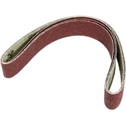2-Inch x 42-Inch 40 Grit Lapped Butt Joint Aluminum Oxide Sanding Belt 3pcs