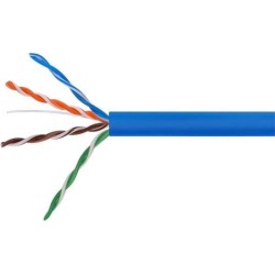 Monoprice Cat5e Ethernet Bulk Cable - Network Internet Cord - Solid, 350Mhz, UTP, CMR, Riser Rated, Pure Bare Copper Wire, 24AWG, 500ft, Blue