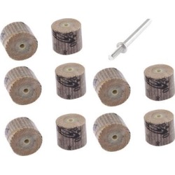 Unique Bargains Unique Bargains 10 Pcs 15mm x 14mm x 3mm 240 Grit Flap Wheel Grinding Polishing Discs