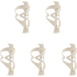 5 Pcs White PVC Drink Can Water Bottle Rack Holder Bracket Cage for Bicycle