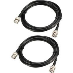 RG58 Coaxial Cable with BNC Male to BNC Male Connectors 50 Ohm 6 ft 2pcs