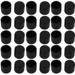 30pcs 15.6mm x 16mm Plastic Potentiometer Volume Control Rotary Knob Cap Black