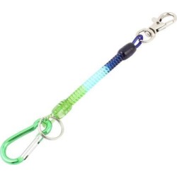 Flexible Stretchy Spring Coil Keychain Keyring Strap Key Holder Green