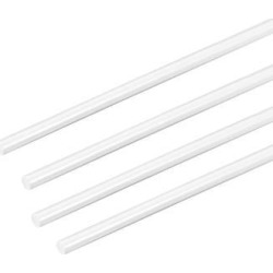 1/16×20 inch ABS Plastic Round Bar Rod for Architectural Model Making DIY White 4pcs