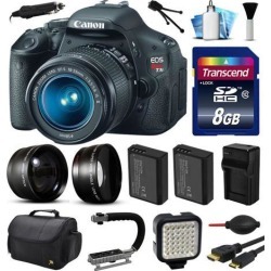 Canon EOS Rebel T3i 600D Digital Camera w/ 18-55mm Lens (8GB Essential Bundle)