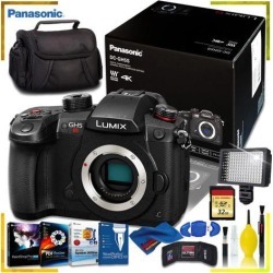 Panasonic Lumix Mirrorless Micro Four Thirds Digital Camera + Corel Editing Program Kit + 32gb Memory Kit + Camera Case + 160 LED Video Light +