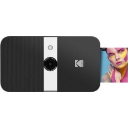 KODAK Smile Instant Print Digital Camera - Slide-Open 10MP Camera w/2x3 Zink Printer, Screen, Fixed Focus, Auto Flash & Photo Editing - Black/White
