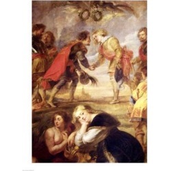 Posterazzi BALXAM89556LARGE The Meeting of Ferdinand II Poster Print by Peter Paul Rubens - 24 x 36 in. - Large