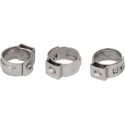 7mm-8.7mm 304 Stainless Steel Adjustable Cable Pipe Tight Hose Clamps 3pcs