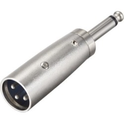 XLR Male to 1/4' Male TRS Adapter, Gender Changer - XLR-M to 6.35mm Coupler Adapters, Microphones Plug In Audio Connector, Mic Male Plug