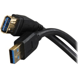 Rosewill RCAB-11029 USB3.0 A Male to A Female Extension Cable, Gold Plated, Black