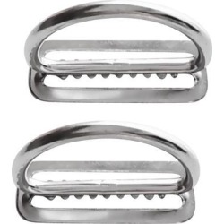 2 Pack Stainless Steel Scuba Dive Weight Belt Keeper D Rings for 5cm Webbing
